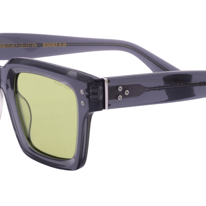 Luca: Lunettes de soleil de luxe Vert trans/Grey - Bleather Maroc
