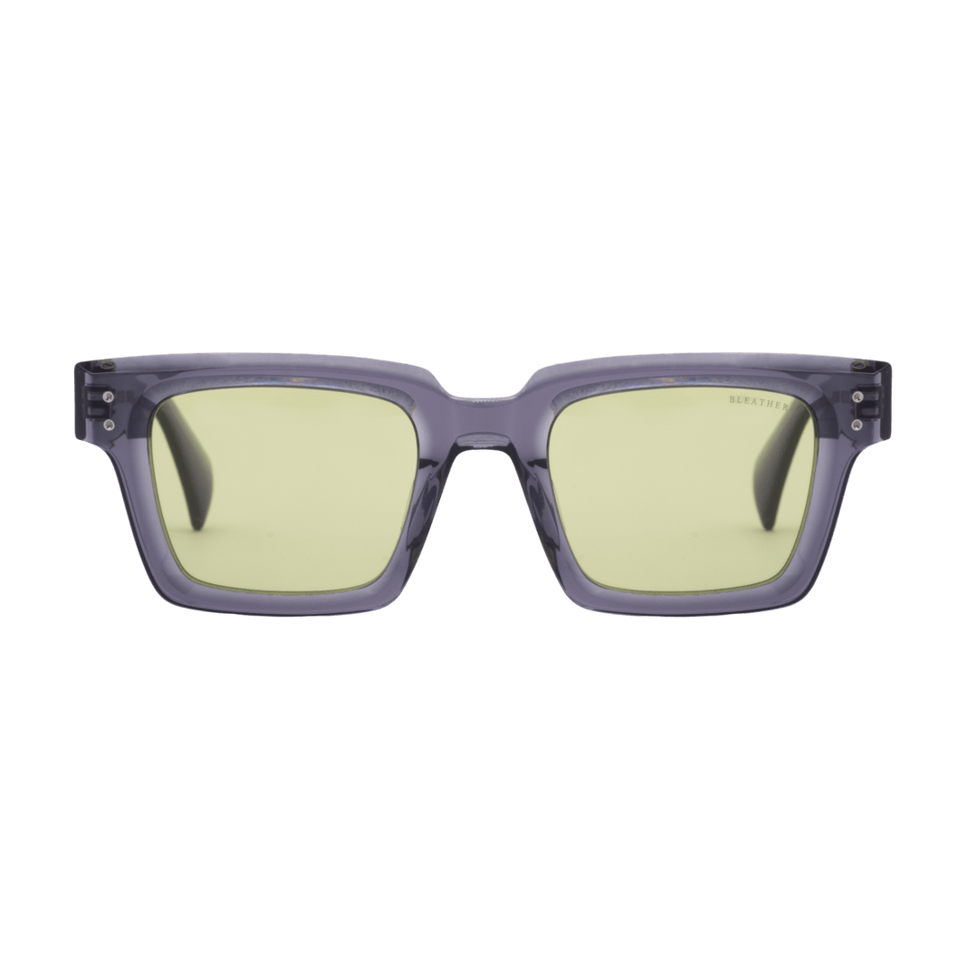 Luca: Lunettes de soleil de luxe Vert trans/Grey - Bleather Maroc