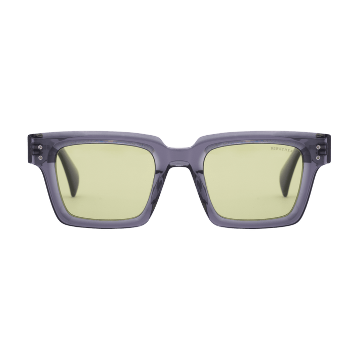 Luca: Lunettes de soleil de luxe Vert trans/Grey - Bleather Maroc