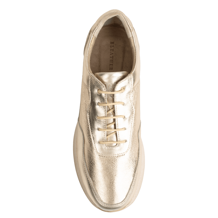 Lucy : Sneakers Femme - Cuir doré - Bleather Maroc