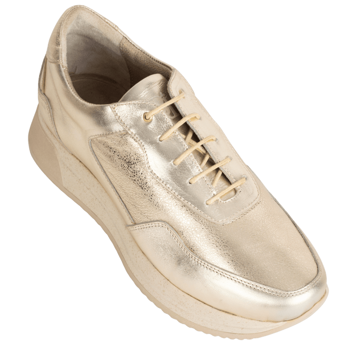 Lucy : Sneakers Femme - Cuir doré - Bleather Maroc