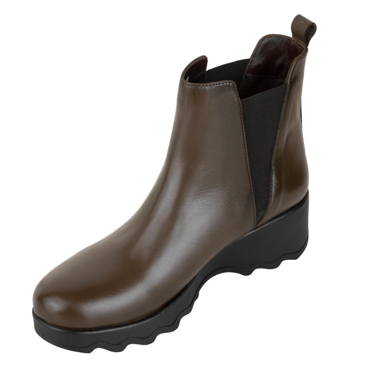Maisie: Bottines Femme - Cuir marron - Bleather Maroc