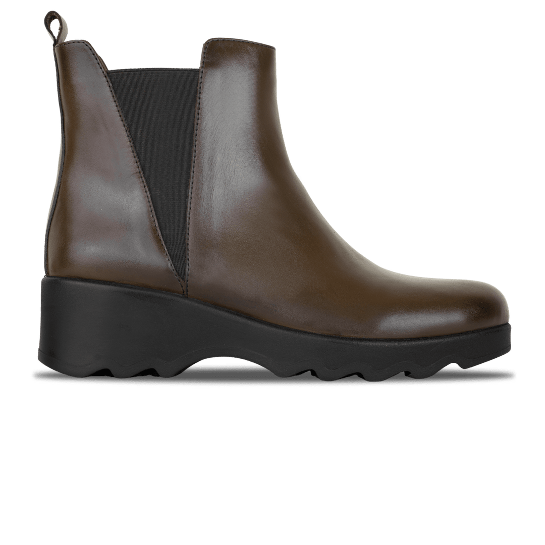 Maisie: Bottines Femme - Cuir marron - Bleather Maroc