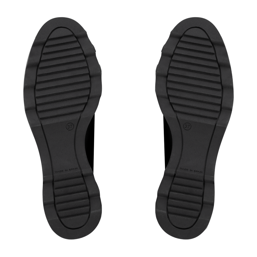 Maisie: Bottines Femme - Cuir Noir - Bleather Maroc