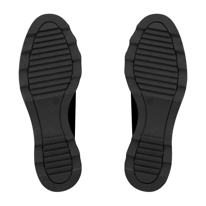 Maisie: Bottines Femme - Cuir Noir - Bleather Maroc