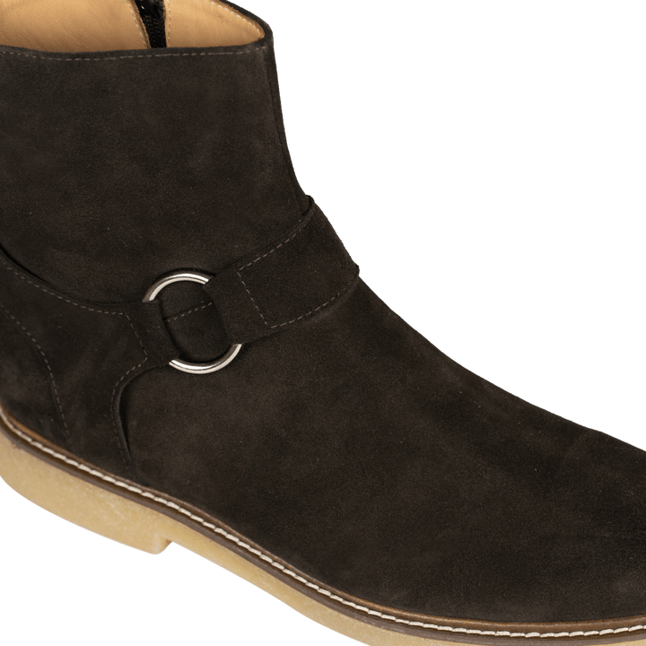 Marlon: Bottes Homme - Daim Marron - Bleather Maroc