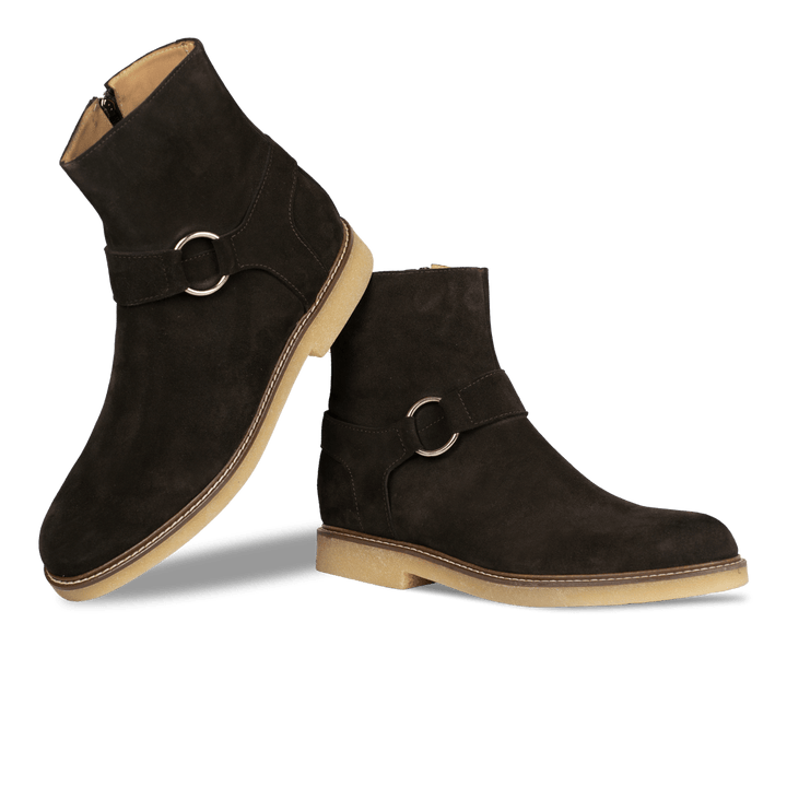 Marlon: Bottes Homme - Daim Marron - Bleather Maroc