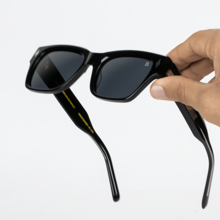 Meteor S': Lunettes de soleil de luxe Gris - Bleather Maroc