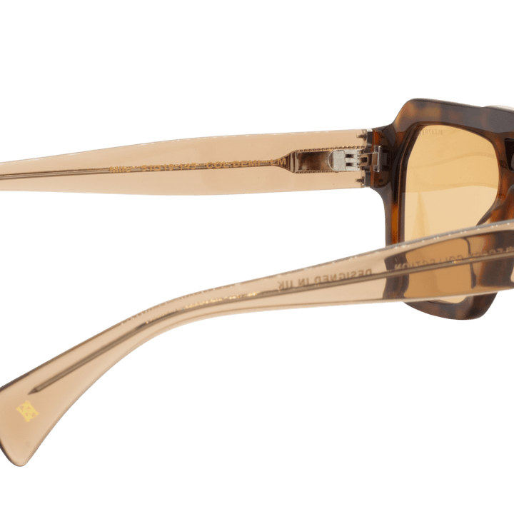 Milo: Lunettes de soleil de luxe Mr trans/Havane - Bleather Maroc