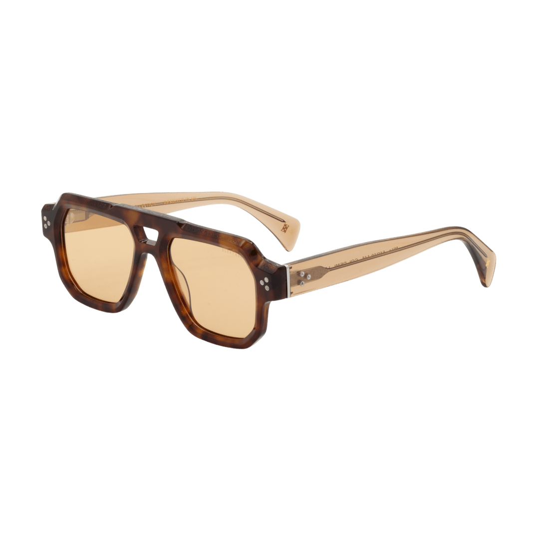 Milo: Lunettes de soleil de luxe Mr trans/Havane - Bleather Maroc