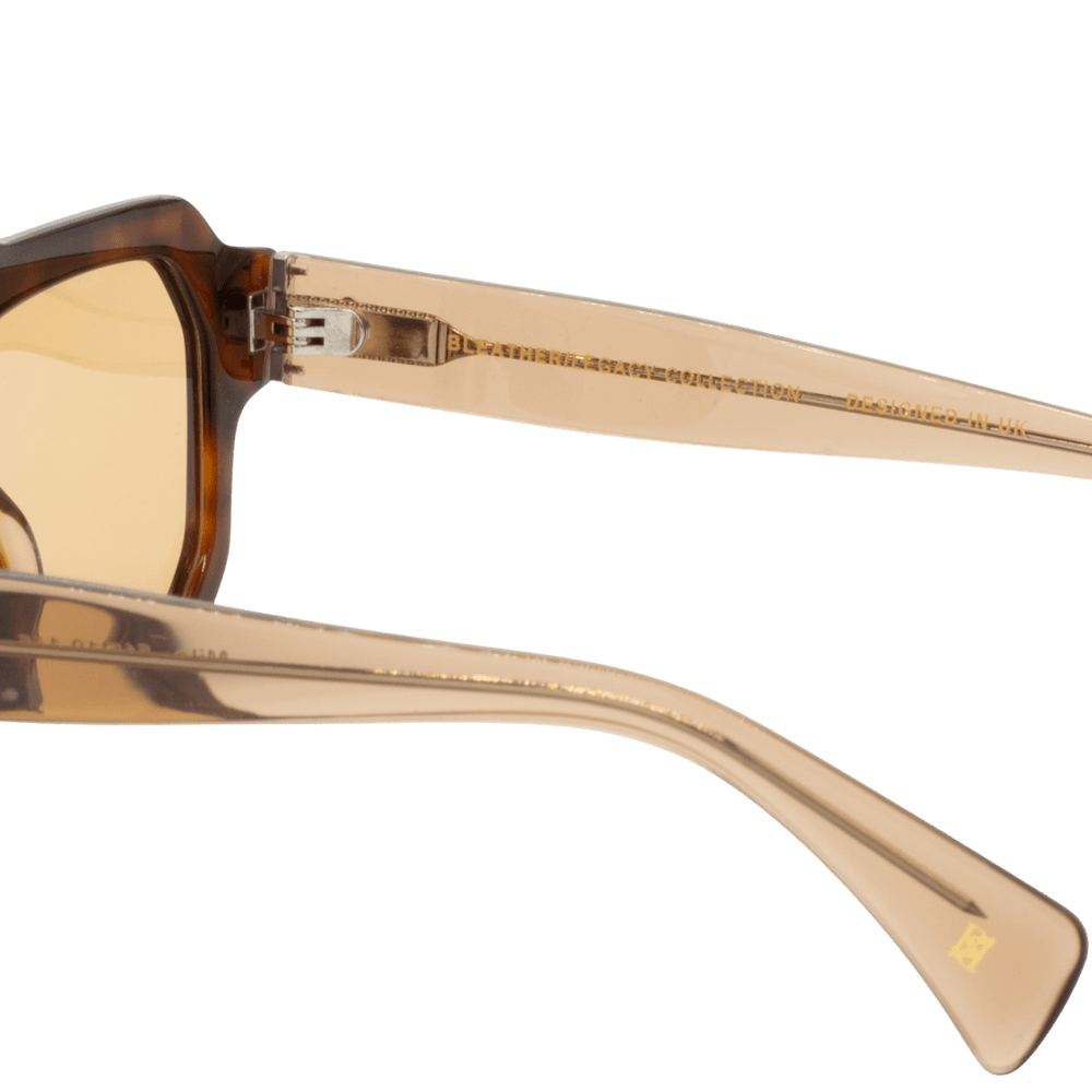 Milo: Lunettes de soleil de luxe Mr trans/Havane - Bleather Maroc