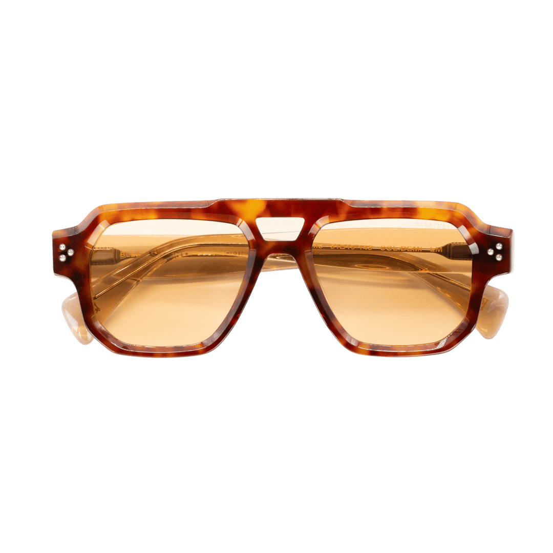 Milo: Lunettes de soleil de luxe Mr trans/Havane - Bleather Maroc