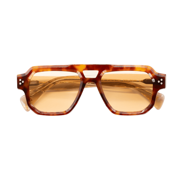 Milo: Lunettes de soleil de luxe Mr trans/Havane - Bleather Maroc