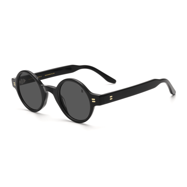Moss: Lunettes de soleil de luxe Noir - Bleather Maroc
