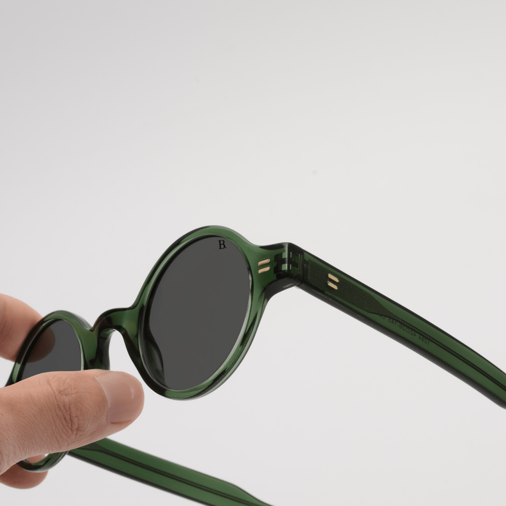 Moss: Lunettes de soleil de luxe Vert - Bleather Maroc