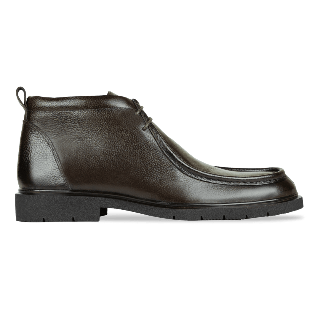 Murphy: Demi Bottes Homme - Cuir Marron - Bleather Maroc