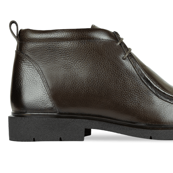 Murphy: Demi Bottes Homme - Cuir Marron - Bleather Maroc