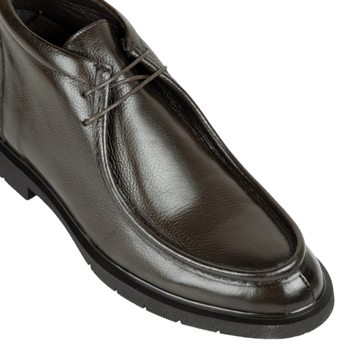 Murphy: Demi Bottes Homme - Cuir Marron - Bleather Maroc