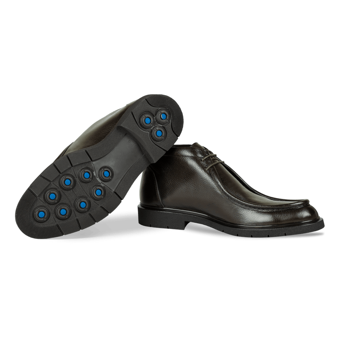 Murphy: Demi Bottes Homme - Cuir Marron - Bleather Maroc