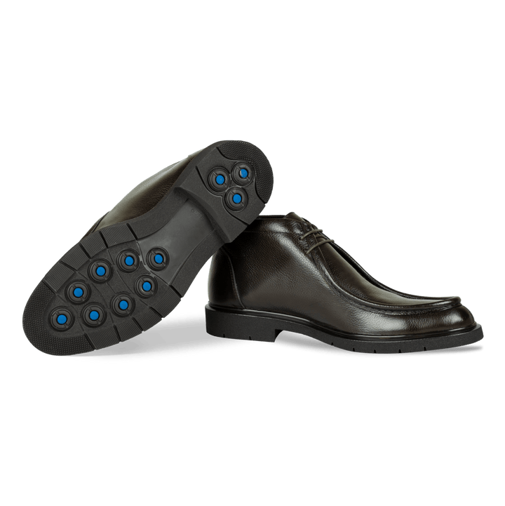 Murphy: Demi Bottes Homme - Cuir Marron - Bleather Maroc