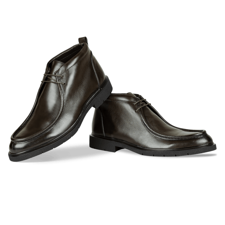 Murphy: Demi Bottes Homme - Cuir Marron - Bleather Maroc