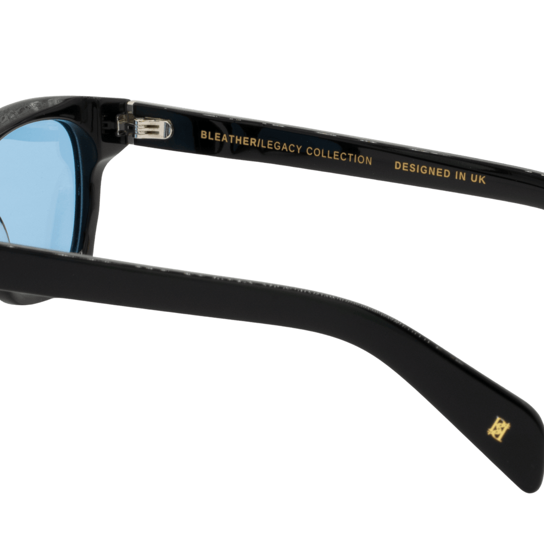 Nash: Lunettes de soleil de luxe Bleu trans/Noir - Bleather Maroc