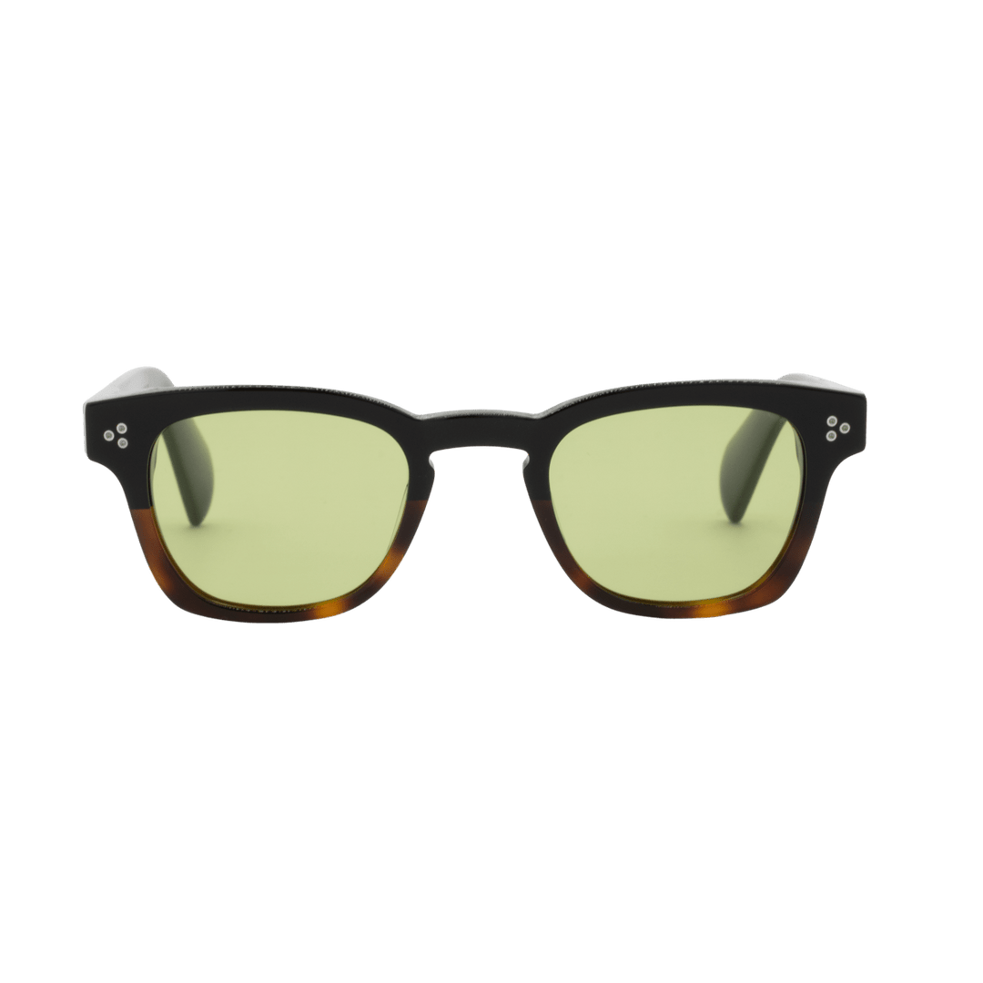 Nash: Lunettes de soleil de luxe Vert trans/Havane - Bleather Maroc