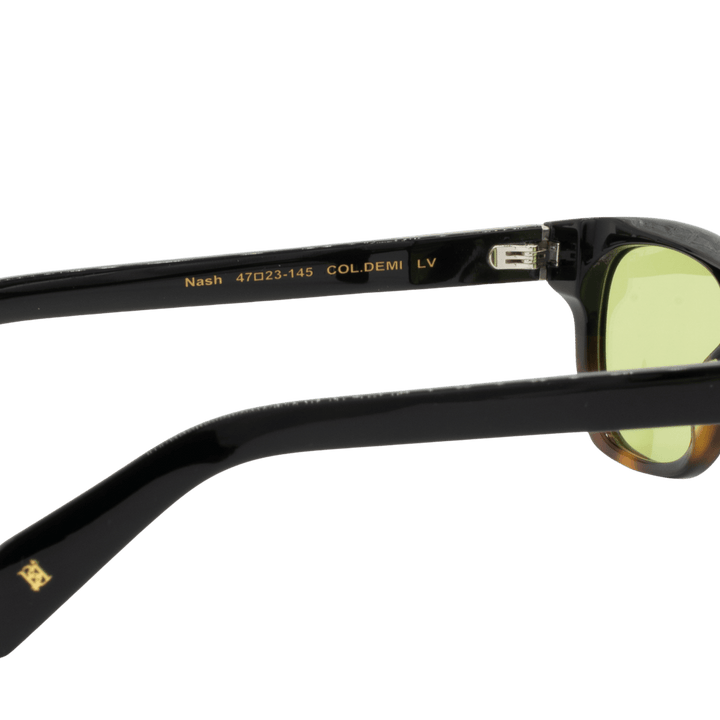Nash: Lunettes de soleil de luxe Vert trans/Havane - Bleather Maroc