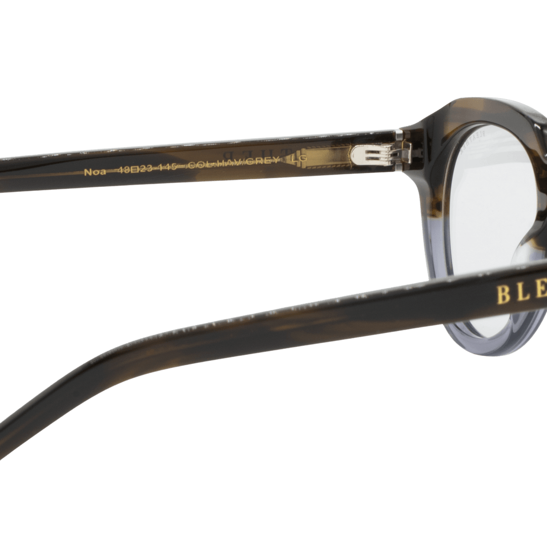 Noa: Lunettes de soleil de luxe Havane/Gris - Bleather Maroc
