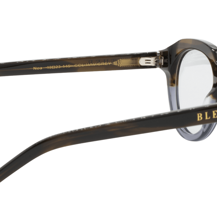 Noa: Lunettes de soleil de luxe Havane/Gris - Bleather Maroc