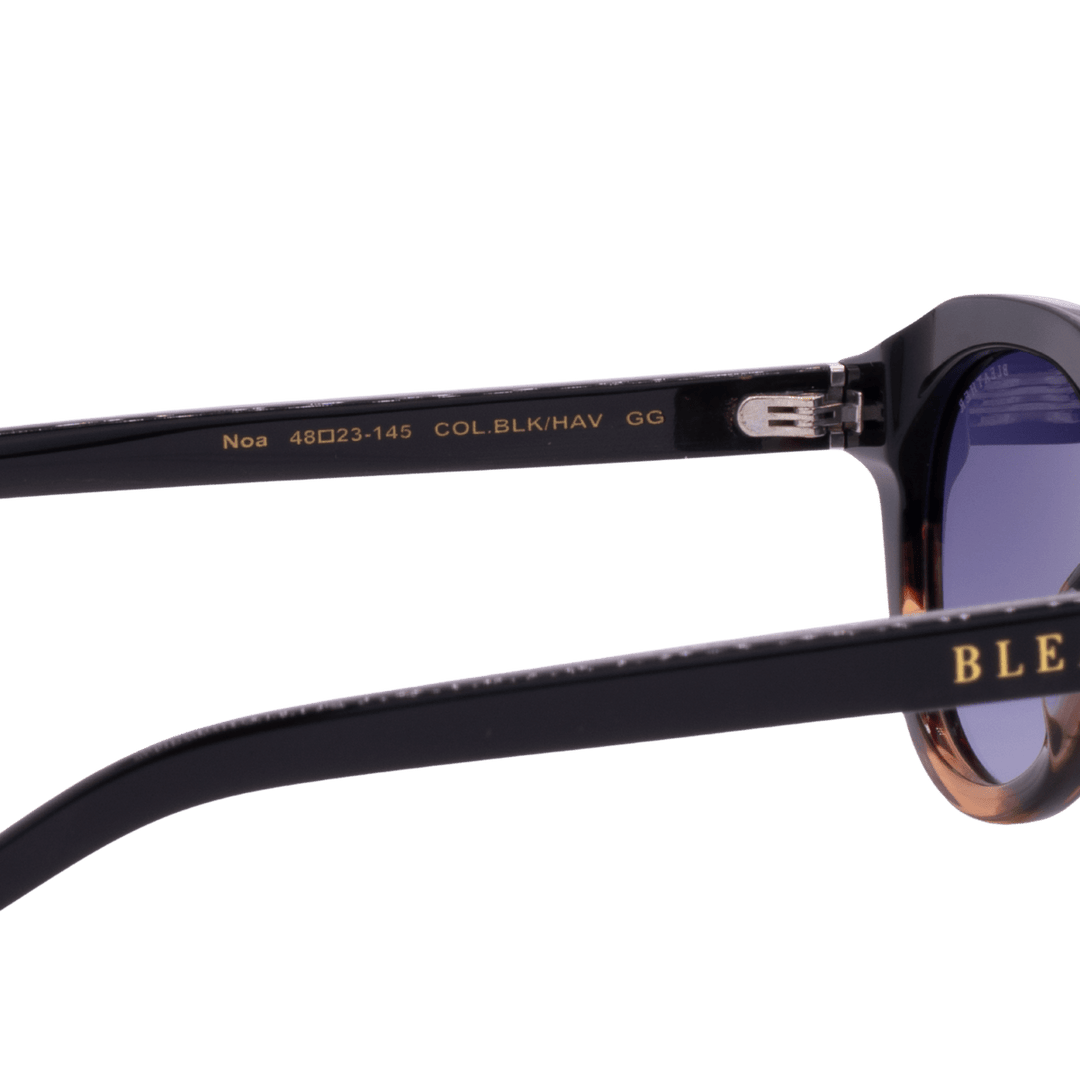 Noa: Lunettes de soleil de luxe Noir/Noir;Havane - Bleather Maroc