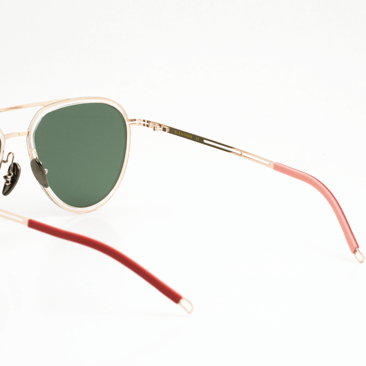 Nova: Lunettes de soleil de luxe Vert Dore - Bleather Maroc