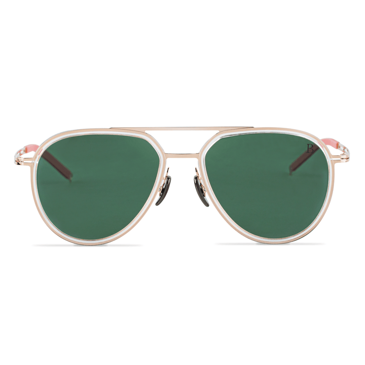 Nova: Lunettes de soleil de luxe Vert Dore - Bleather Maroc