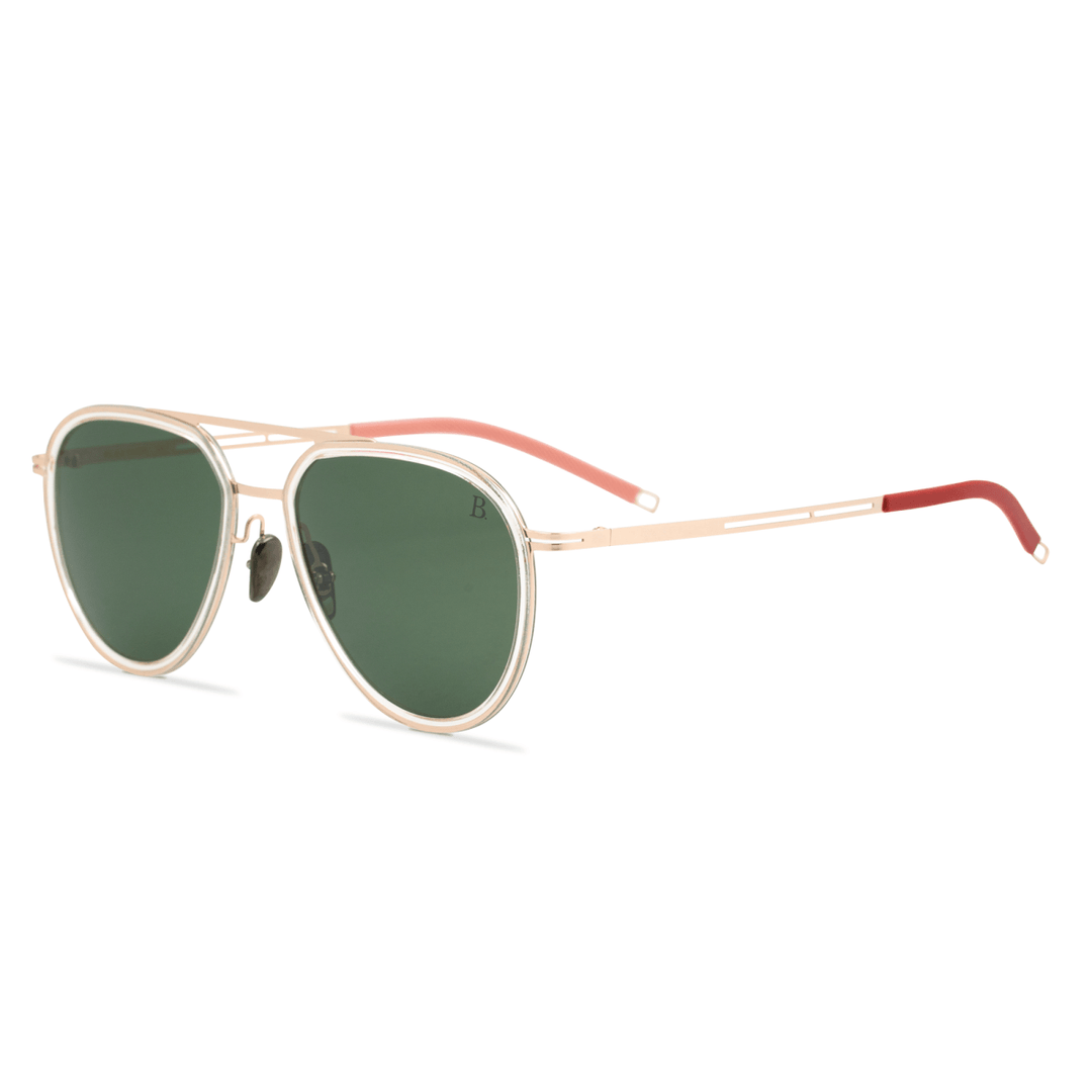 Nova: Lunettes de soleil de luxe Vert Dore - Bleather Maroc
