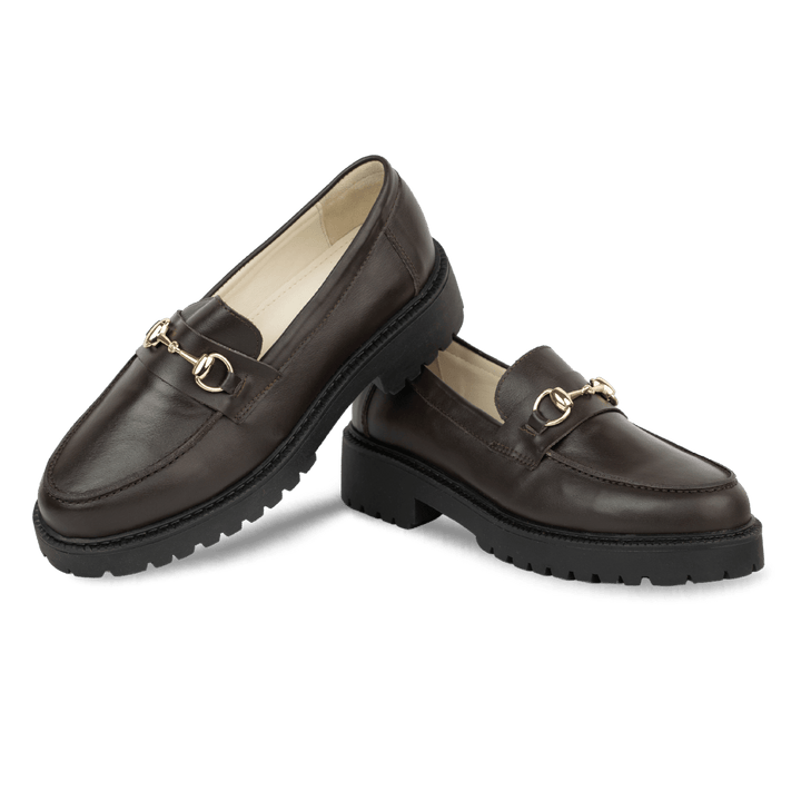 Nova: Mocassin Femmes - Cuir Marron - Bleather Maroc