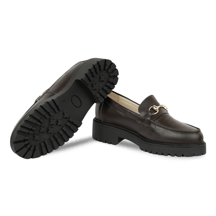 Nova: Mocassin Femmes - Cuir Marron - Bleather Maroc