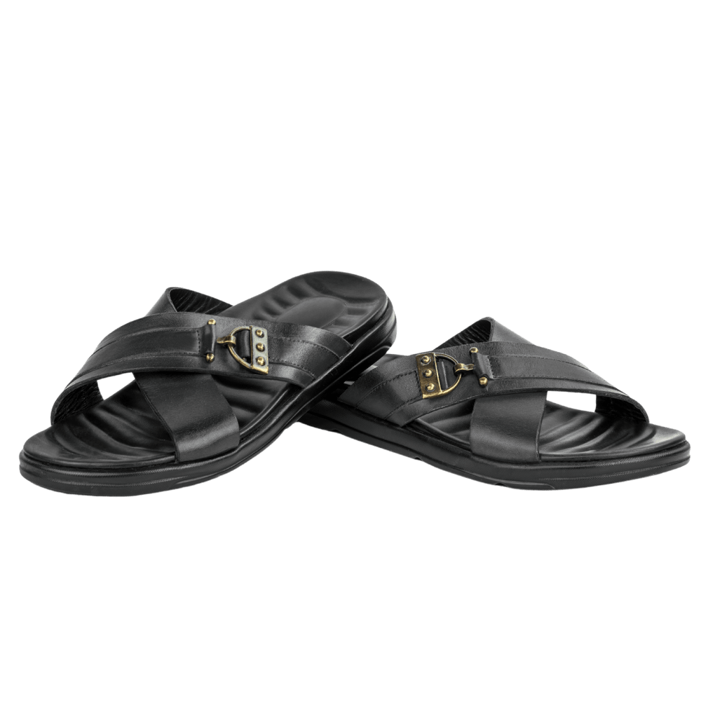 Oasis: Sandales Homme - Cuir Bordeaux - Bleather Maroc