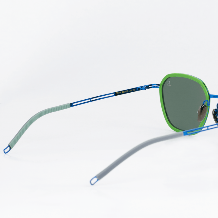 Onyx: Lunettes de soleil de luxe Bleu - Bleather Maroc