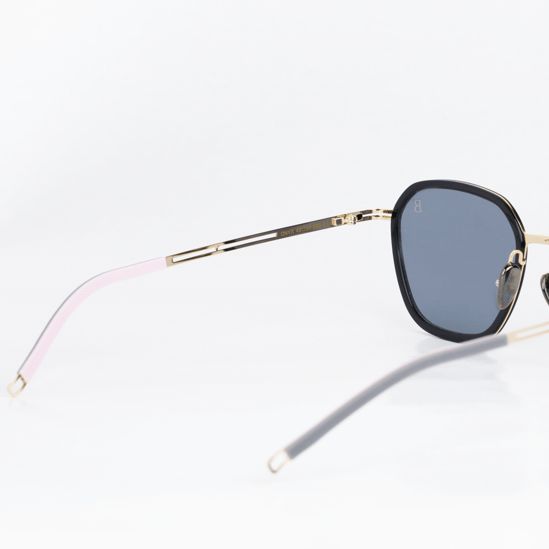 Onyx: Lunettes de soleil de luxe Doré - Bleather Maroc