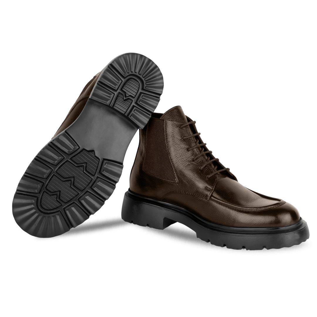Owen: Bottes Homme - Cuir Marron - Bleather Maroc