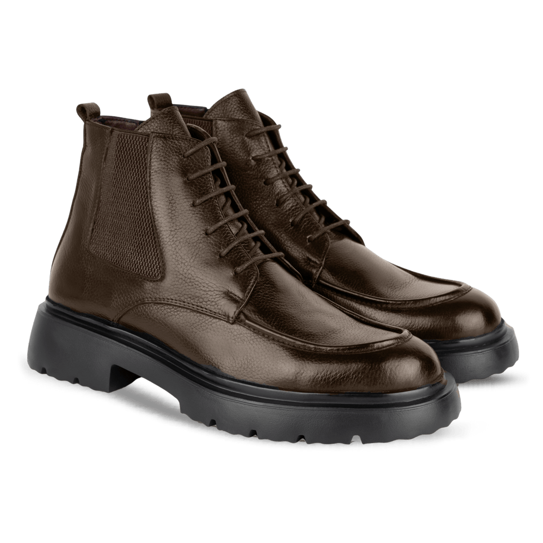 Owen: Bottes Homme - Cuir Marron - Bleather Maroc
