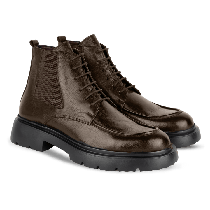 Owen: Bottes Homme - Cuir Marron - Bleather Maroc