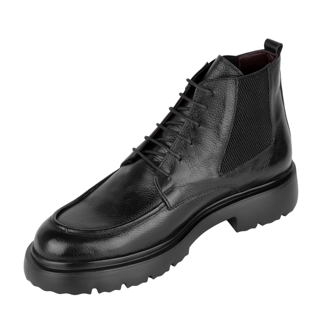 Owen: Bottes Homme - Cuir Noir - Bleather Maroc