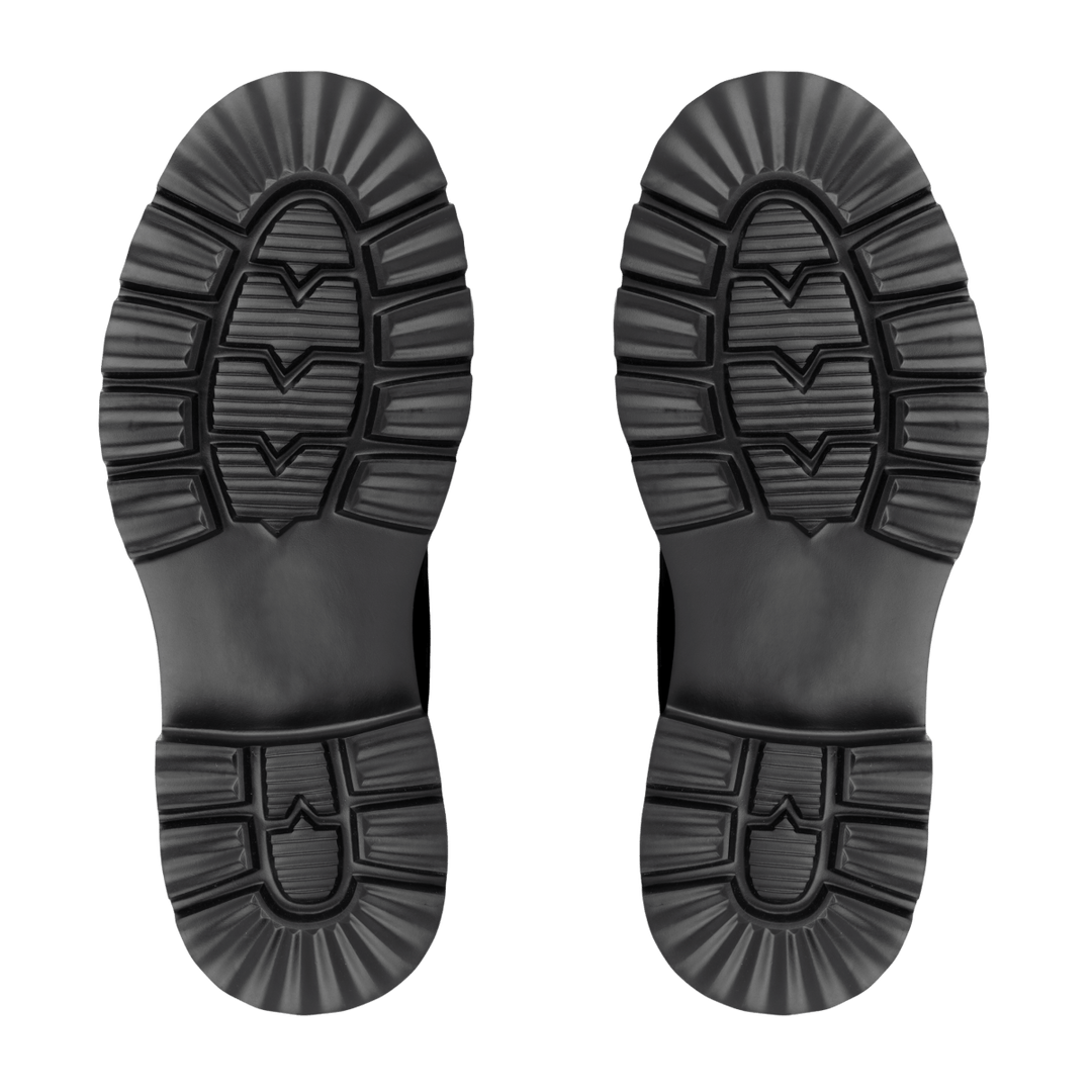 Owen: Bottes Homme - Cuir Noir - Bleather Maroc