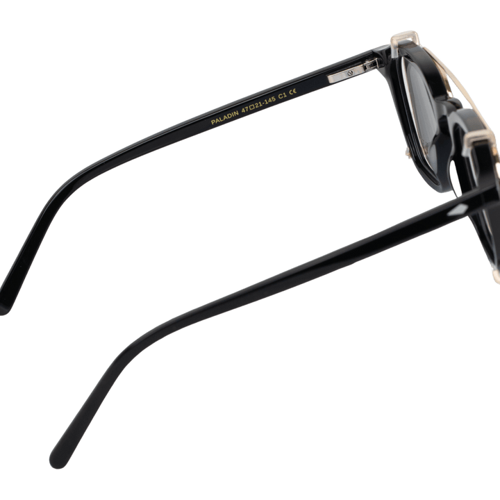 Paladin: Lunettes à clips de luxe Noir - Bleather Maroc