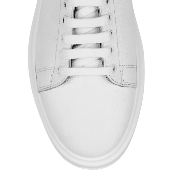 Palmer: Sneakers Homme - Cuir Blanc R' - Bleather Maroc