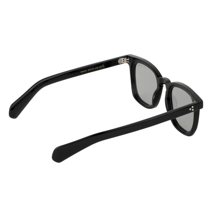 Pansy: Lunettes de soleil de luxe Noir - Bleather Maroc