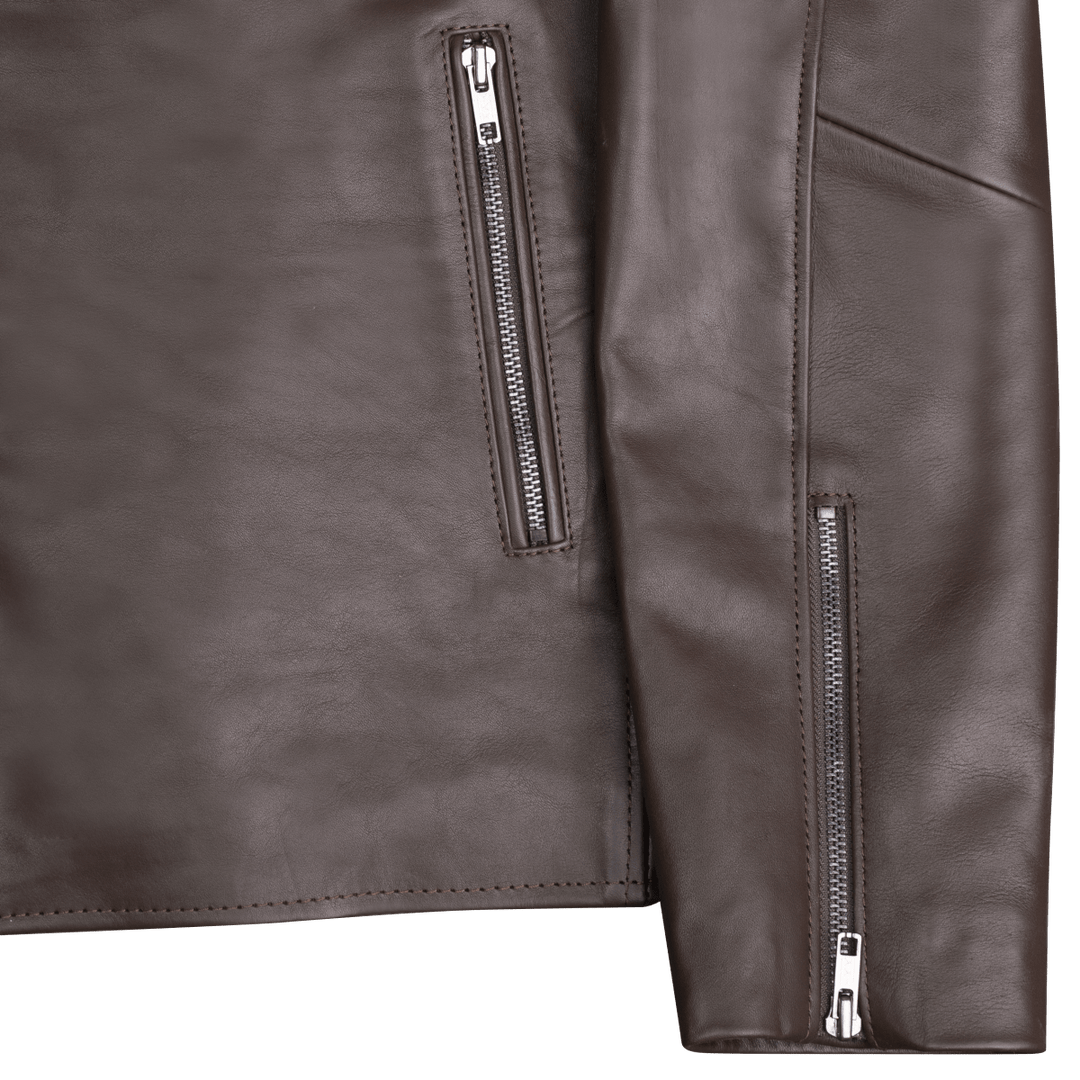 Perfecto: Jacket Hommes - Cuir Marron - Bleather Maroc