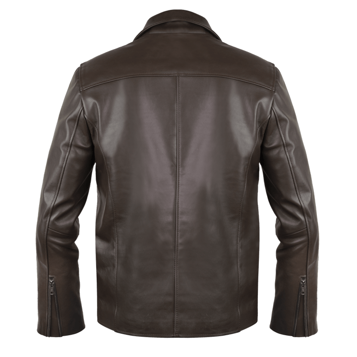 Perfecto: Jacket Hommes - Cuir Marron - Bleather Maroc