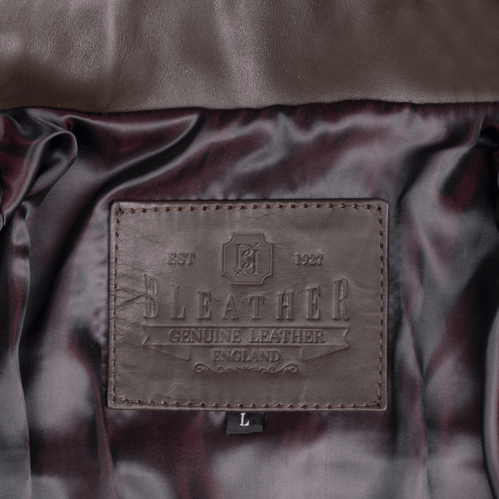 Perfecto: Jacket Hommes - Cuir Marron - Bleather Maroc